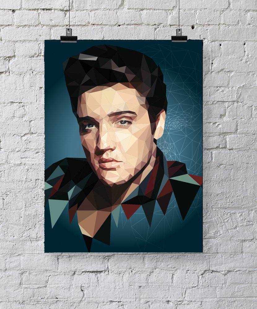 Digital Prints Prints All Shook Up Home Deco Elvis Presley Vintage