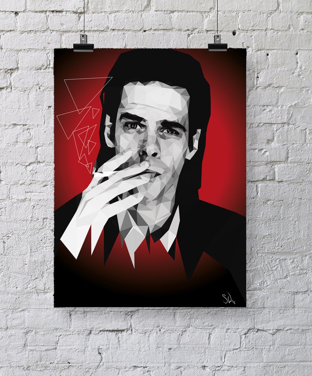 Red Right Hand Nick Cave Print Etsy UK