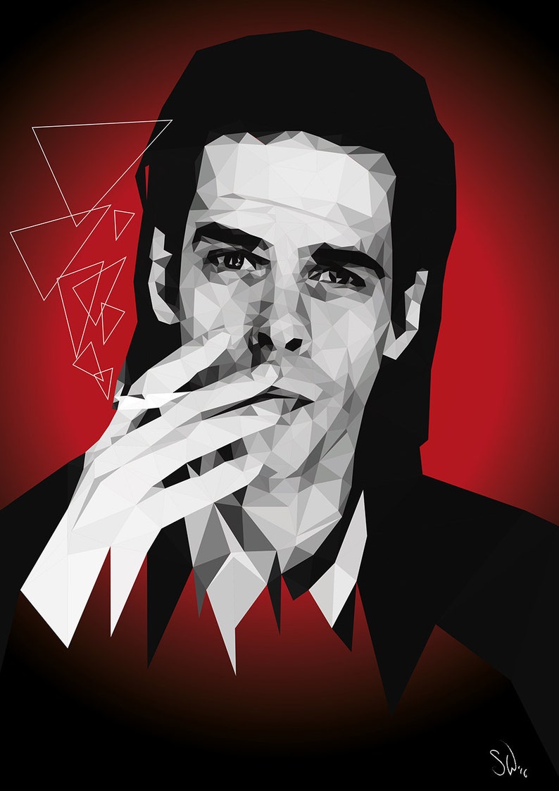 Red Right Hand Nick Cave Print Etsy UK
