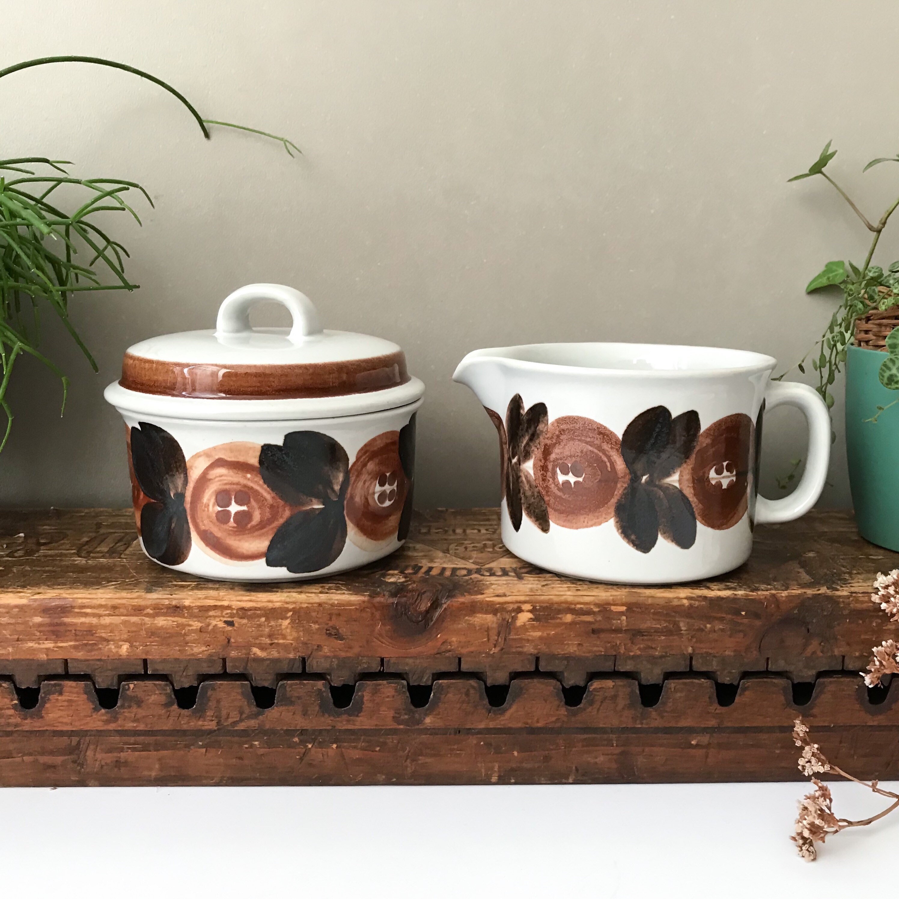 Arabia Finland Rosmarin Sugar Bowl Creamer Finnish Etsy