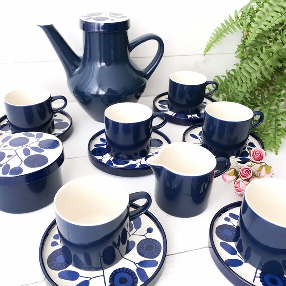 Melitta Bangkok Breakfast Trio, Coffee Cup and Bread Plate, Cobalt 