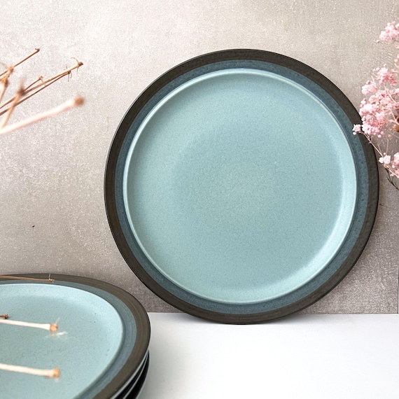 Kasuga Arrow Stone Dinner Plate, Navajo Blue, Kasuga Showa Plater