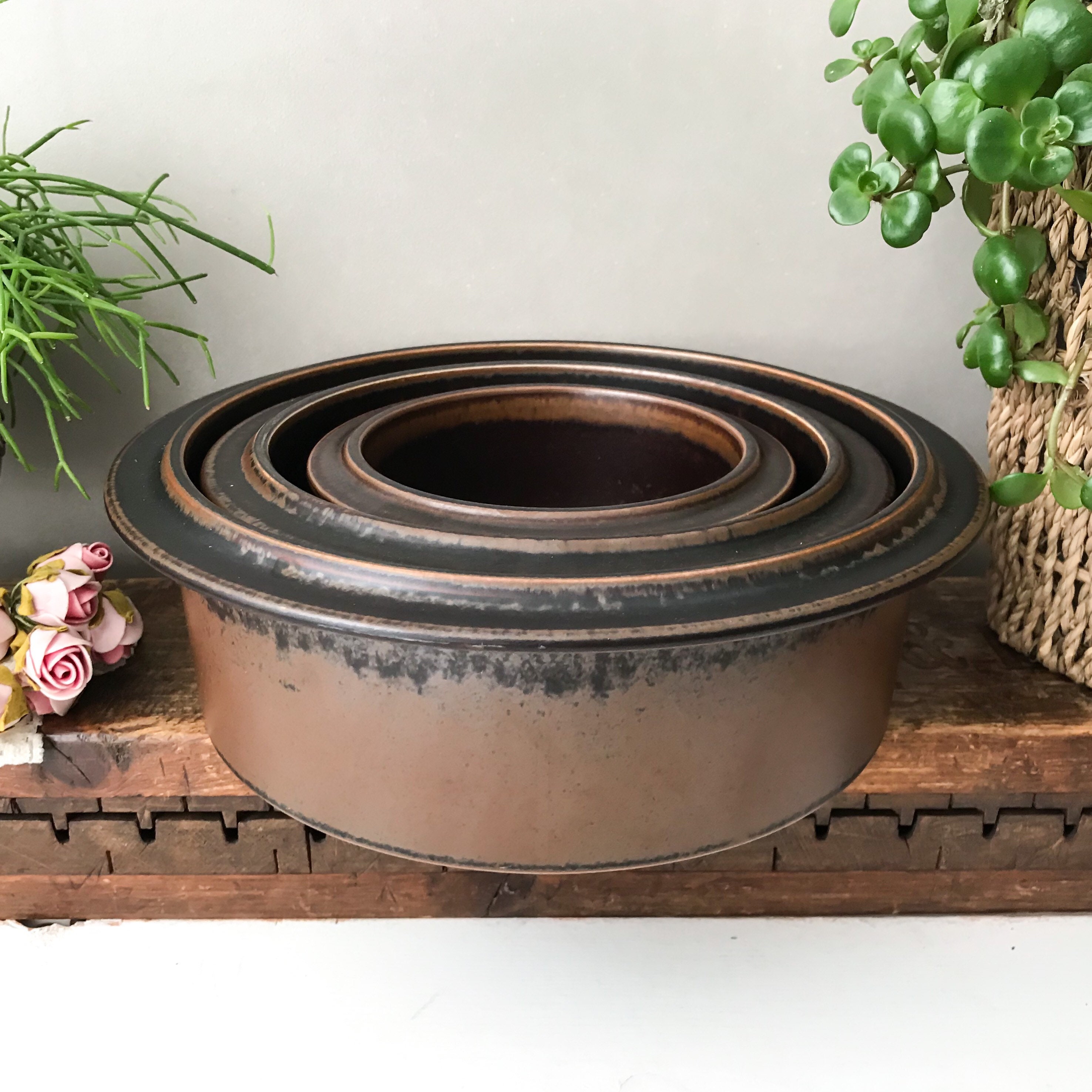 ヴィンテージ アラビア ルスカ キャセロール皿（蓋付き）、ミッド