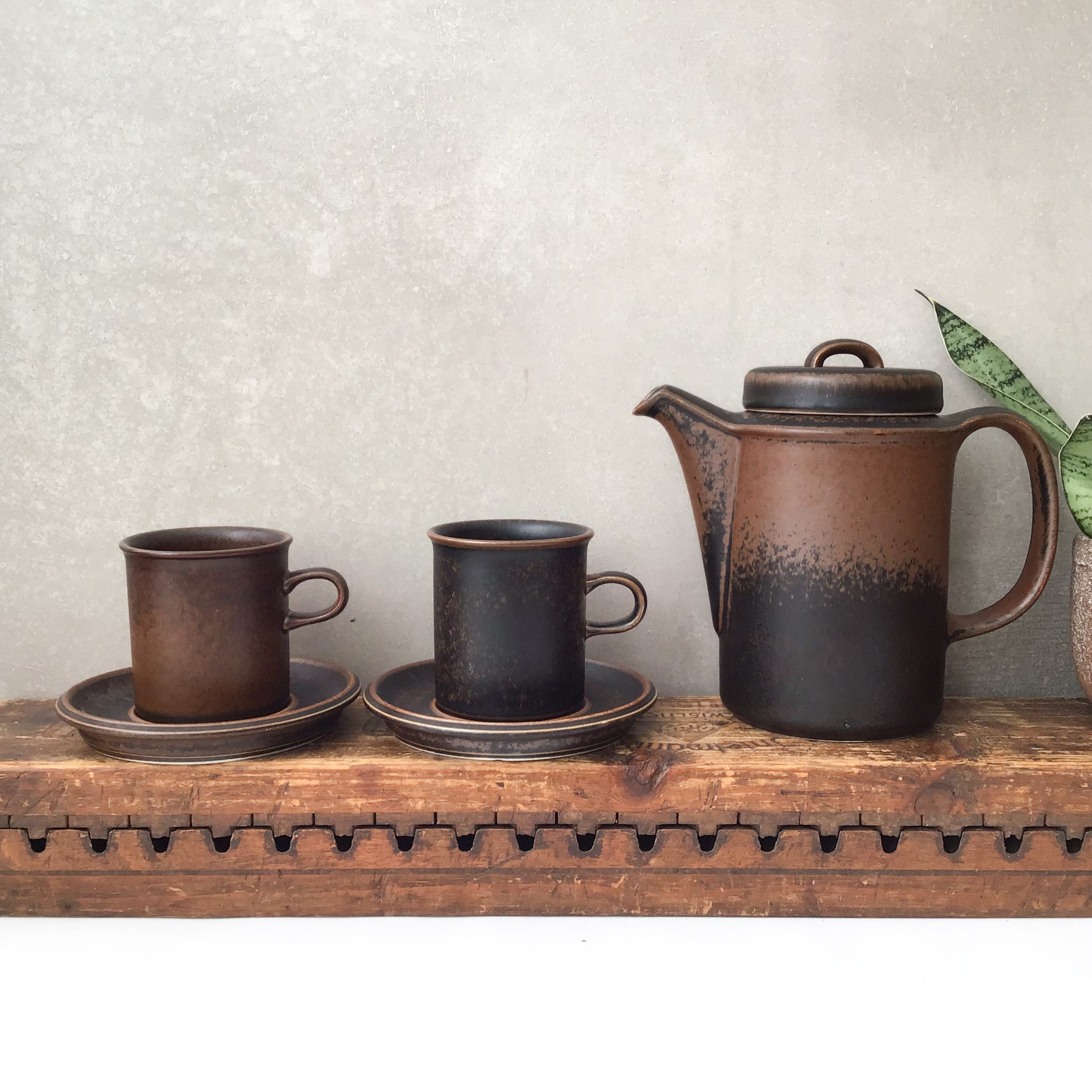 Arabia Ruska Coffee Set, Mid-century Scandinavian Tableware for