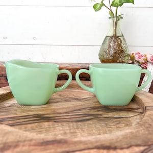 Fire King Jadeite Charm, Sugar Bowl and /or Creamer, Vintage Square Dinnerware, Jade It Green