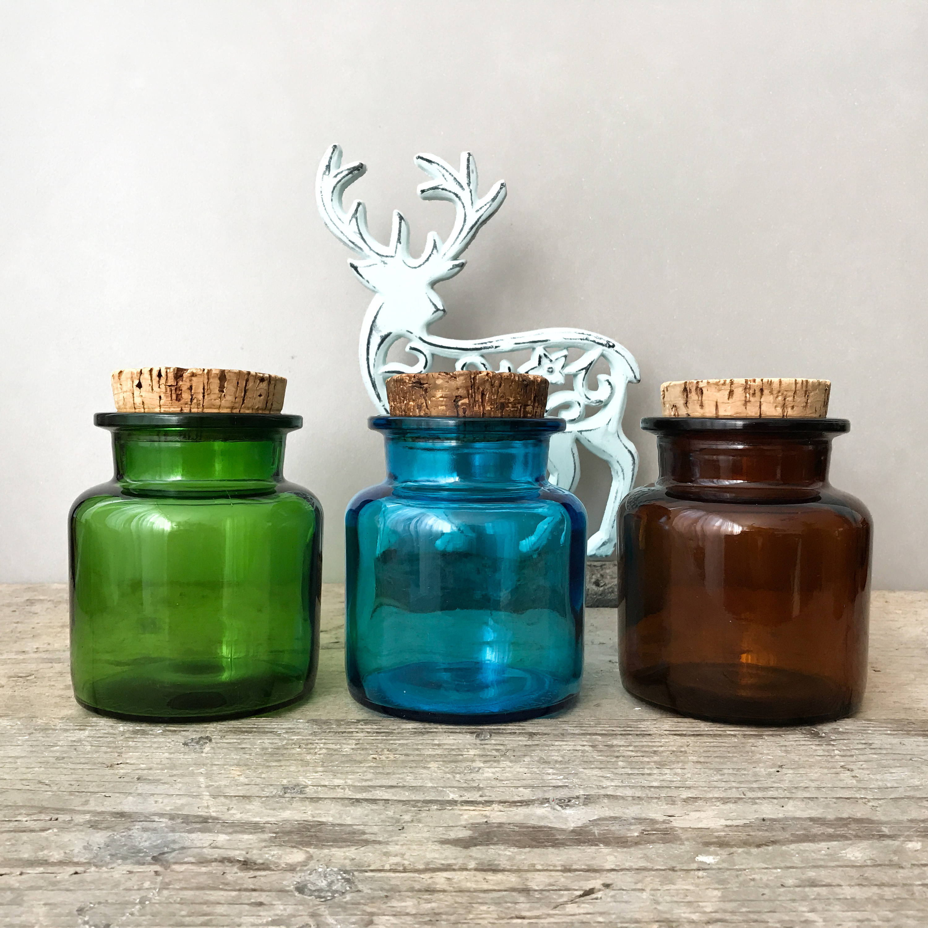 Vintage Emerald Green Jars Pharmacy Glass Jars Cork Stopper Etsy Ireland