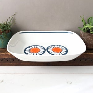 Figgjo Flint Daisy Large Rectangular, Casserole Dish, Nordic, Turi design, 60’s Scandinavian Tableware