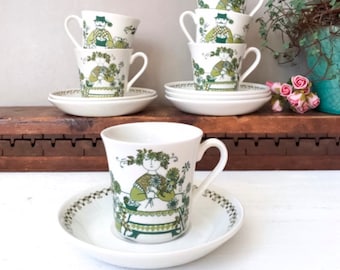 Figgjo Flint Market Cup & Saucer, Vintage Figgjo Flint Norway, Turi design Coffee Cups, 60's Scandinavian tableware
