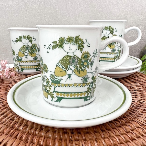 1960年代 北欧 FiGGJO FLINT ビンテージ マグカップ﻿ Figgjo Flint Market Cup & Saucer, Vintage Figgjo Flint