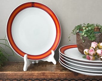 Arzberg Sizillia Lunch Plates, space Age Dinnerware, Vintage Retro, Arzberg 3000 Sicillia, 70’s Popart Tableware, Bavaria Germany