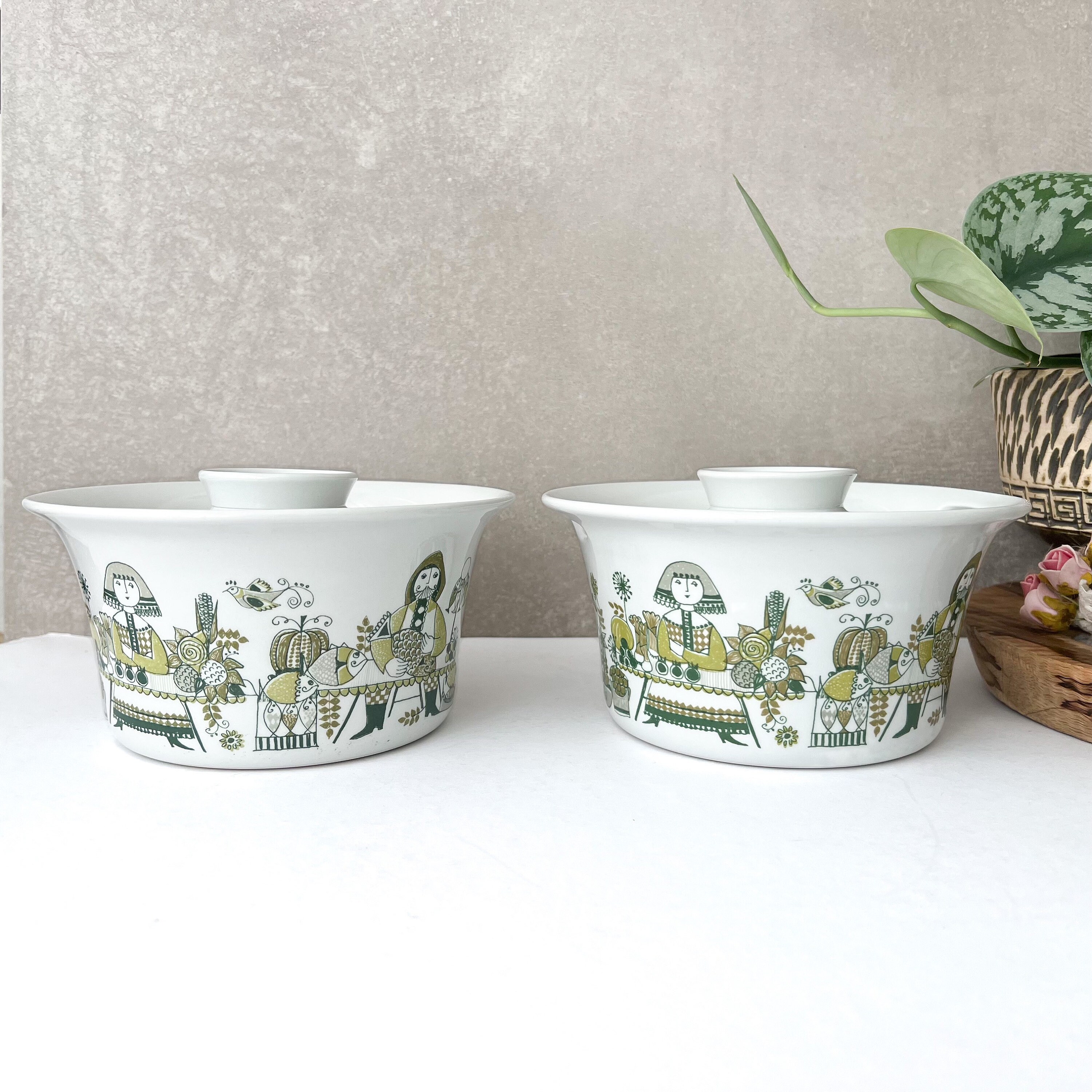 Vintage Figgjo Market Casserole, Figgjo Flint Norway, 60's