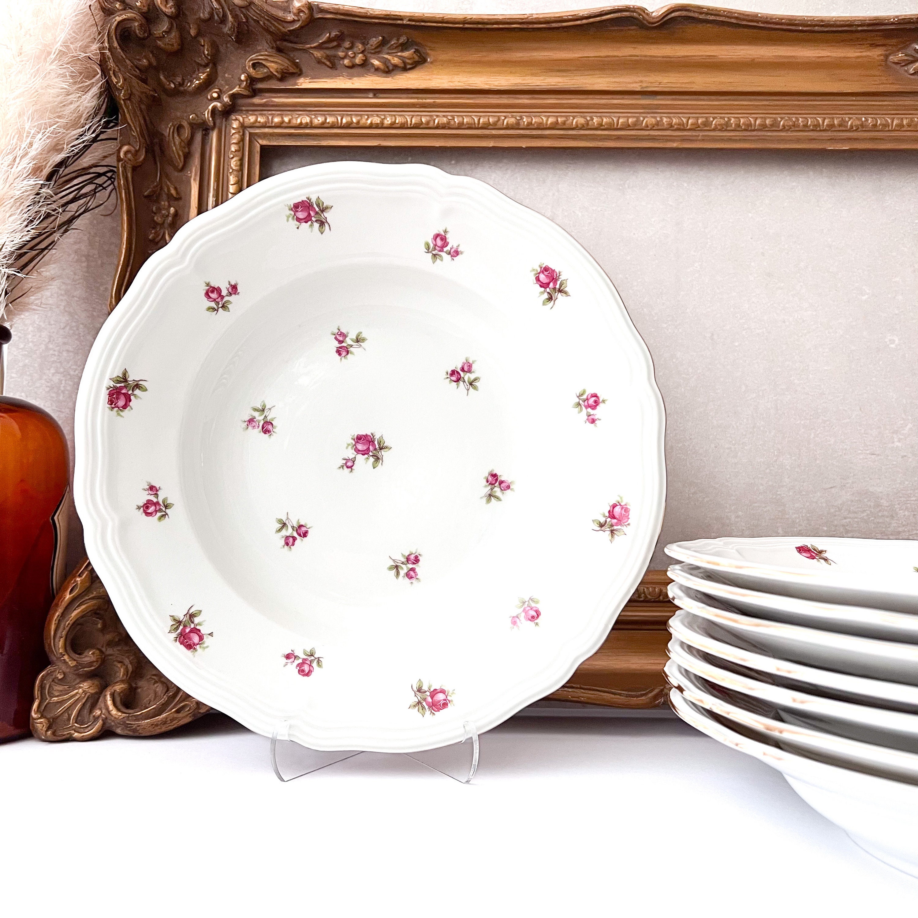 Seltmann Weiden Portauovo Con Ripiano Fashion Posh Rose - Porcellana Dura Bianco/Rosa, Prodotto In Germania