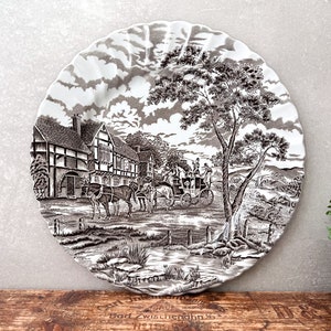 Myott Royal Mail Large Platter, Brown Transferware, English Ironstone,  60&#39;s Farmhouse Tableware, myott staffordshire, Never Used!