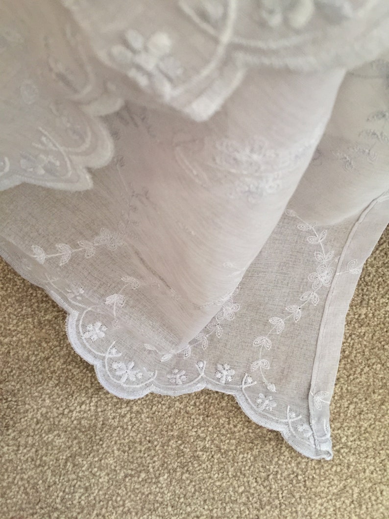 Beautiful French sheer curtain, voile curtains, net curtain, embroidered curtain, lace curtains image 4