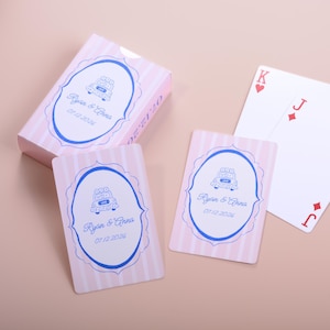 Custom Wedding Guest Book Playing Cards: Unique Engagement Gift