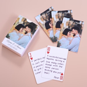 Blank Playing Cards Guest Book Alternative: Wedding Keepsake, 54-Card Deck