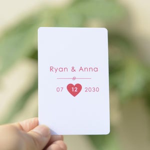 Livre d'or de mariage personnalisé, jeu de cartes personnalisé le jour du mariage, jeu de cartes cadeau personnalisé, cadeau personnalisé pour une date de mariage