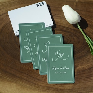 Naipes personalizados, naipes personalizados para libros de firmas de boda, alternativa al libro de firmas de boda, libro de firmas de baraja de cartas, regalo de boda