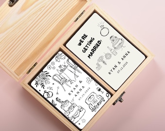 Anpassade gästbokskort för bröllop: Unik förlovningspresent