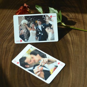 カスタムトランプ、パーソナライズされたフォトアルバムの代替品、結婚式のトランプ、記念日の贈り物、誕生日の贈り物、彼女/彼への贈り物