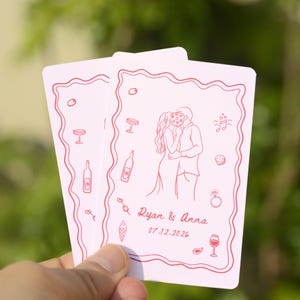 Custom Wedding Guest Book Alternative| Wedding Guest Book Playing Cards | Blank Playing Cards| Hand drawn Cards| Wedding Gifts