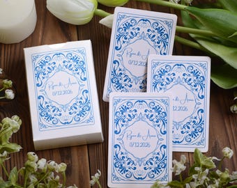 Custom unique wedding guest book, Custom photo playing  Cards