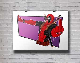 Deadpool NSFW A4 Original Art Print