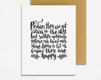 printable bereavement card perhaps they are not stars loss etsy