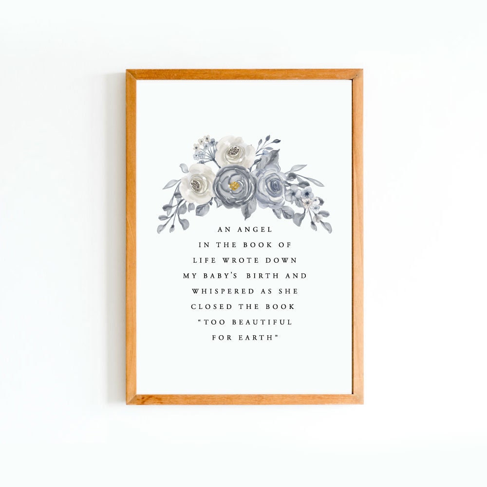 Baby Verlust Print Baby Trauer Fehlgeburt Zitat Print Etsy