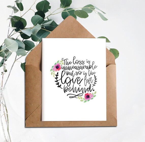 Printable Bereavement Card Loss And Grieving Card In loving | Etsy