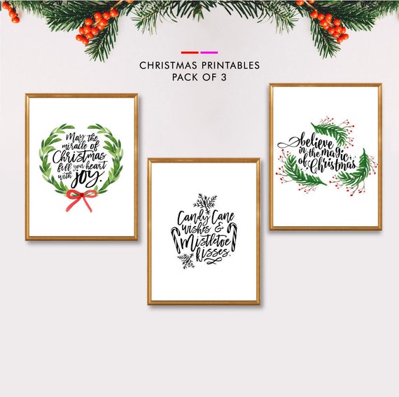 Xmas Wall Artwork, Xmas Fixed Printables, Established of 3 Prints, Printable Xmas Decor, Vacation Decor, Xmas Artwork Print, Artwork Mounted of 3 photo regarding Printable Christmas Decorations named Xmas Wall Artwork, Xmas Established Printables, Preset of 3 Prints, Printable Xmas Decor, Trip Decor, Xmas Artwork Print, Artwork Fixed of 3