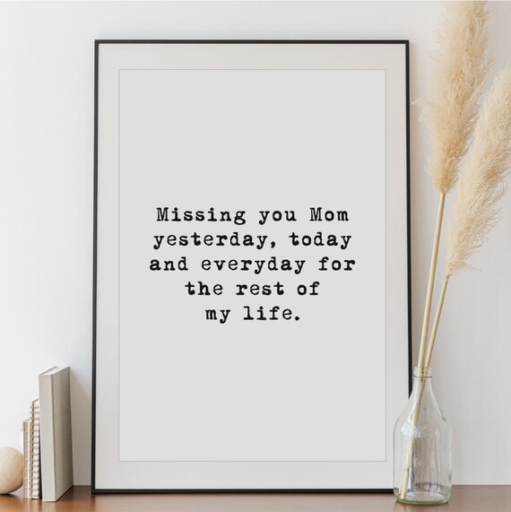 Impression De Maman Manquante Citation De Deuil De Maman En Etsy France