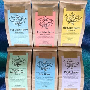 Leaf Peeper Tea - Prepared by Hand in NC - original tea blends (2 packages per order)