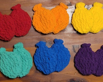 12 Reusable Rainbow Crochet Water Balloons with storage bag