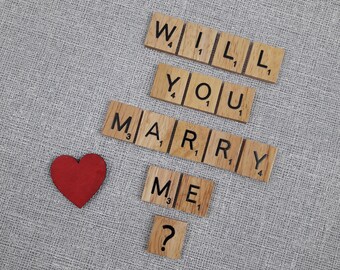 Will You Marry Me? Personalised Scrabble Magnets - Unique Proposal Idea