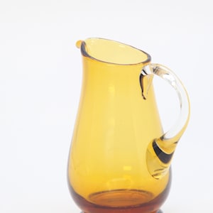 Vintage Amber Glass Jug pitcher