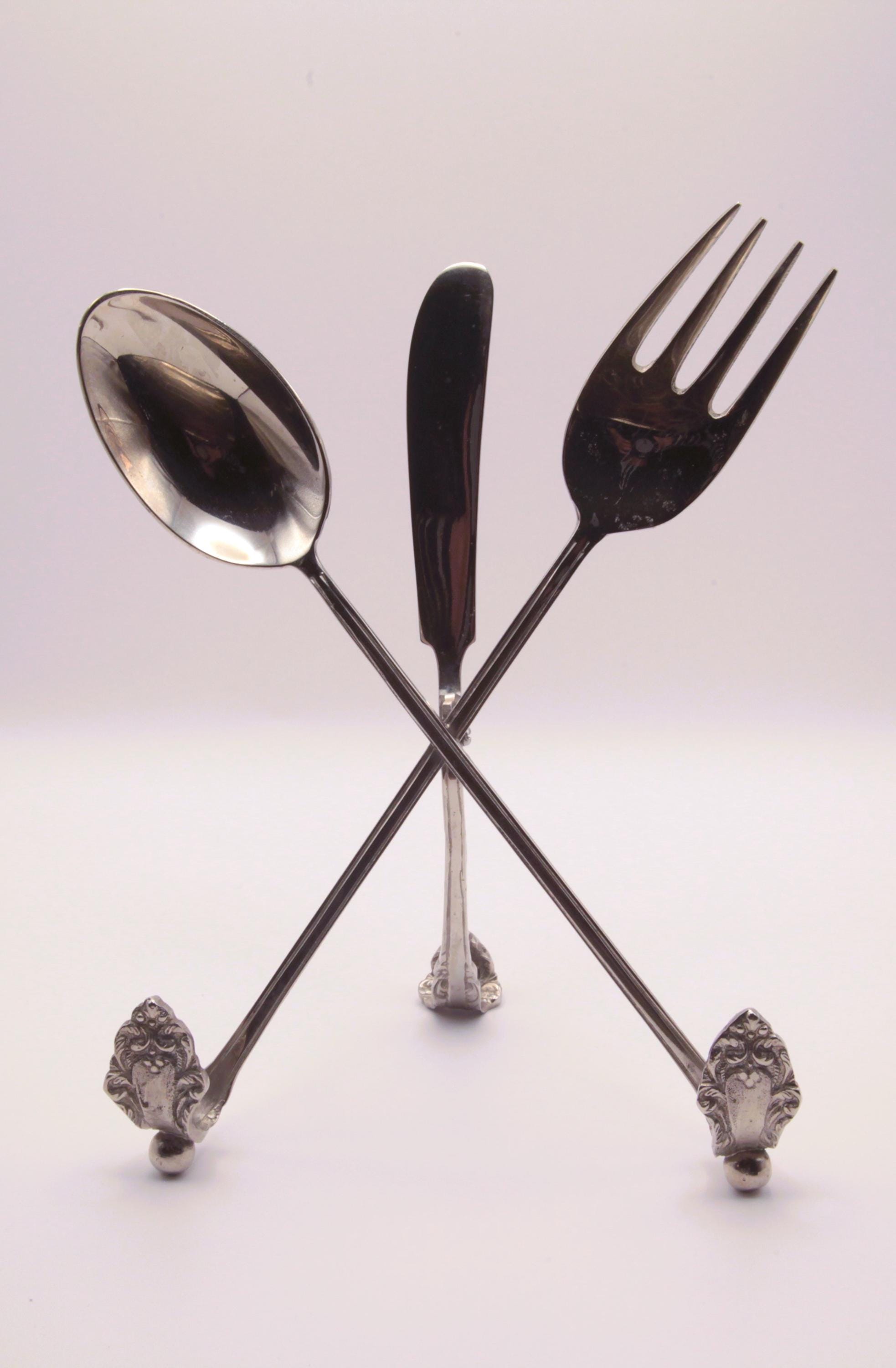 Vintage Laura Ashley Silver Knife Fork Spoon Menu Recipe Book