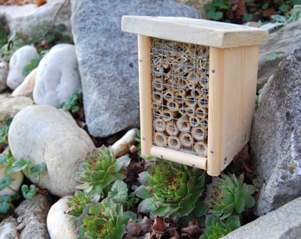 nestbox for solitary bees/insect hotel/ bug hotel/bee box/wild bee house. Alternative beekeping. Mini. Slovenia made, sustainable design