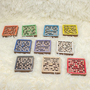 Wooden labyrinth maze for kids, Concentration games, Stocking toddler Christmas gifts