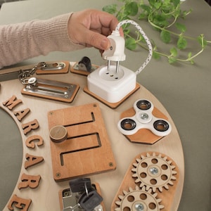 Adult Fidget ASMR Lock Board, Wooden Memory Care Montessori Dementia Activities
