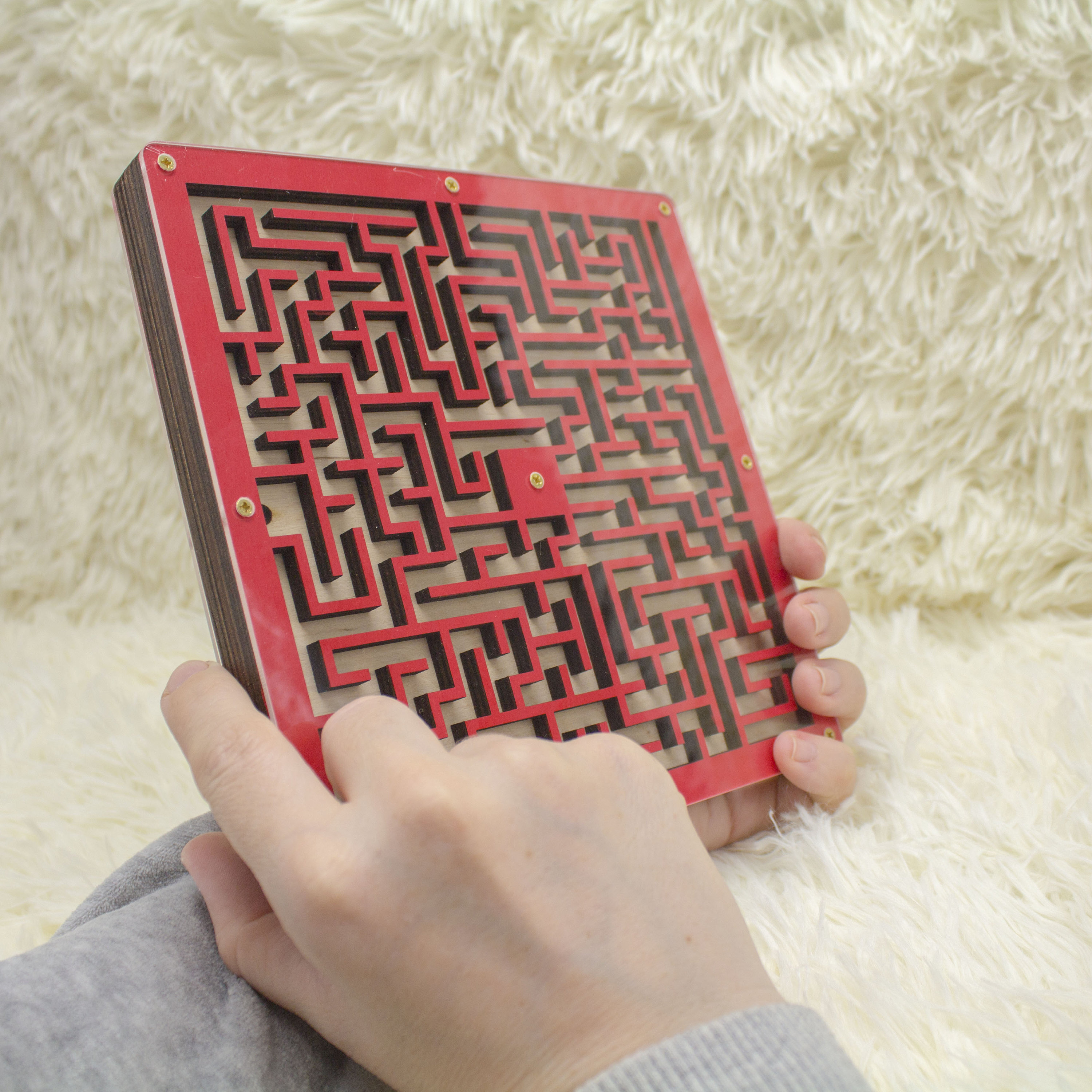 Laberinto De Rompecabezas De Madera Hecho A Mano, Juego Educativo Para Niños Y Adultos