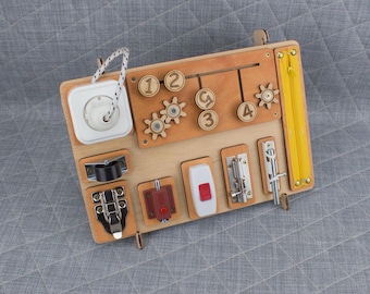 Painel sensorial para adultos com suporte de madeira, ideal para terapia da demência, jogos e atividades para idosos, presente perfeito para lares de idosos e para pessoas com Alzheimer.