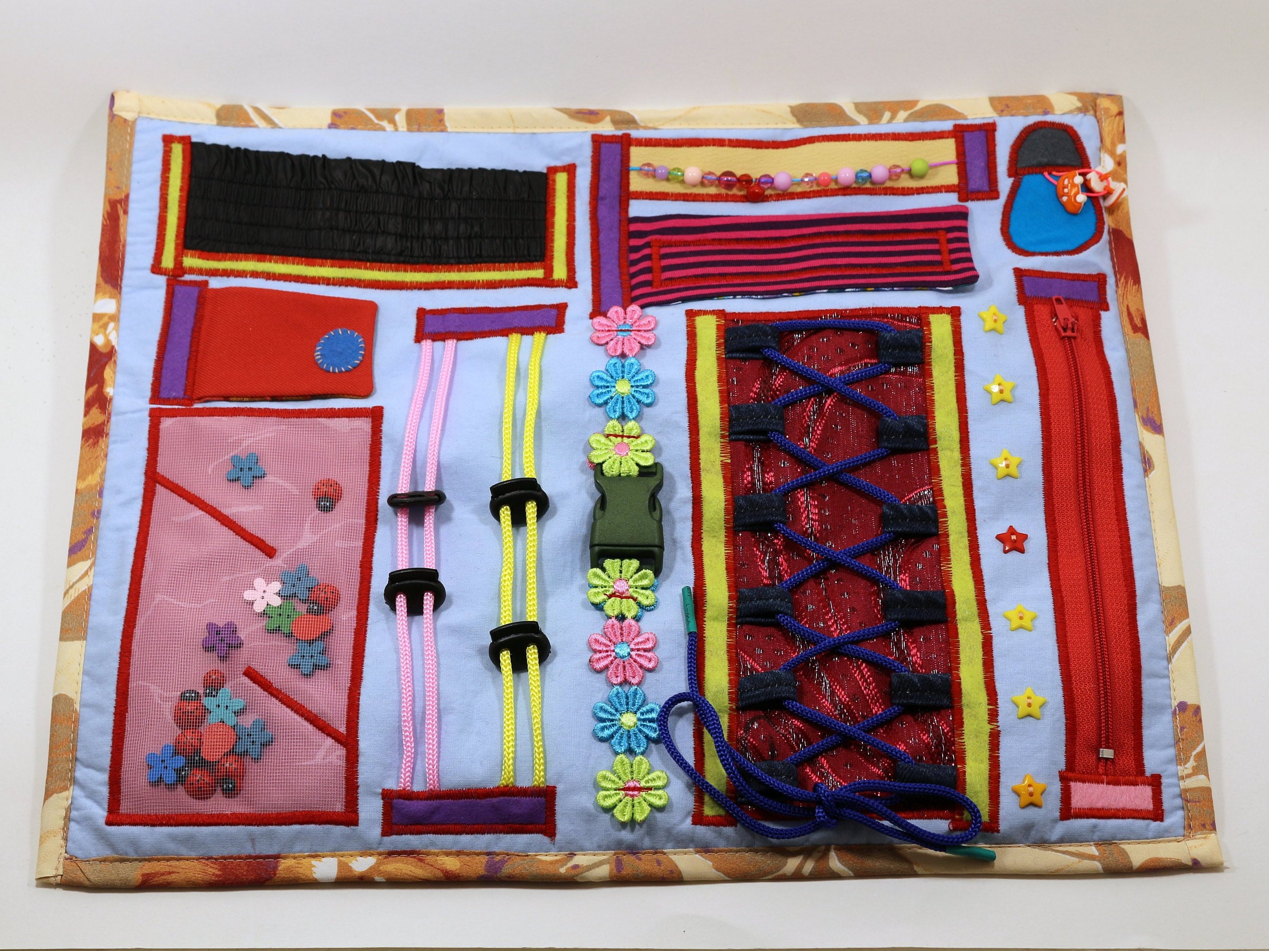 Sensory Blanket For Dementia Patients Care Fidget Lap Blanket Etsy