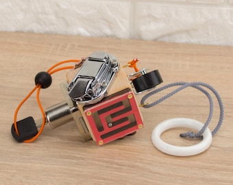 Mini cubo antiestresse de madeira para adultos, atividades para idosos com demência, brinquedo de madeira para atividades e antiestresse, presente para pessoas com Parkinson.
