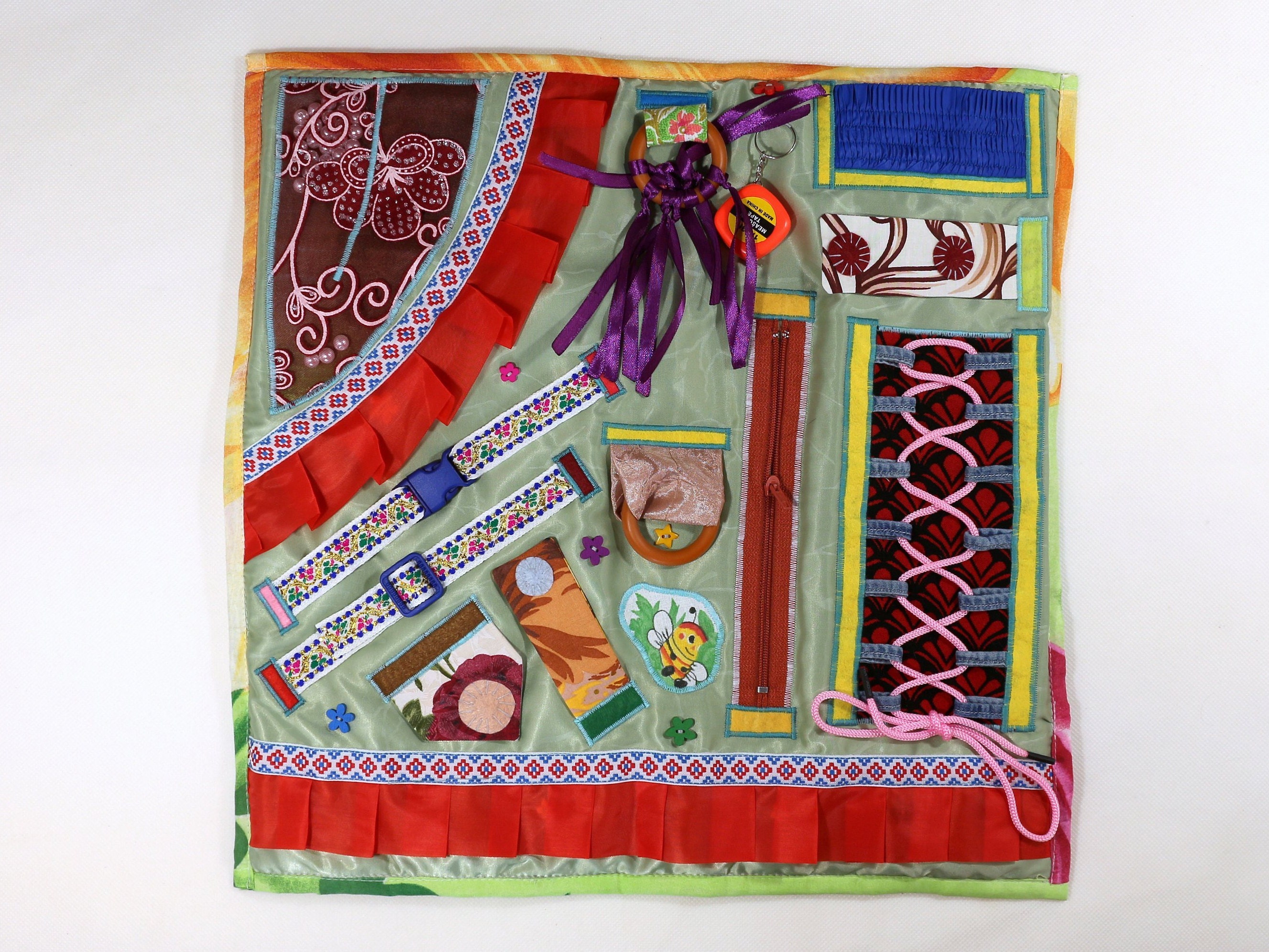 Busy Blanket For Dementia Alzheimers Toy Fiddle Color Fidget Etsy