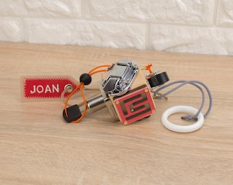 Cubo de atividades feito à mão: brinquedo sensorial adulto para recuperação de demência e derrame