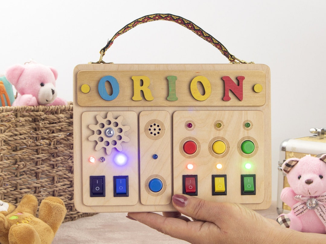 Light Switch Busy Board for Toddlers Led Busy Board Travel Etsy