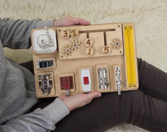 Demenz Busy Board – Demenz Spielzeug für Senioren | Geschenk bei Demenz | Demenz Motorik Brett | Spiele & Memory Board