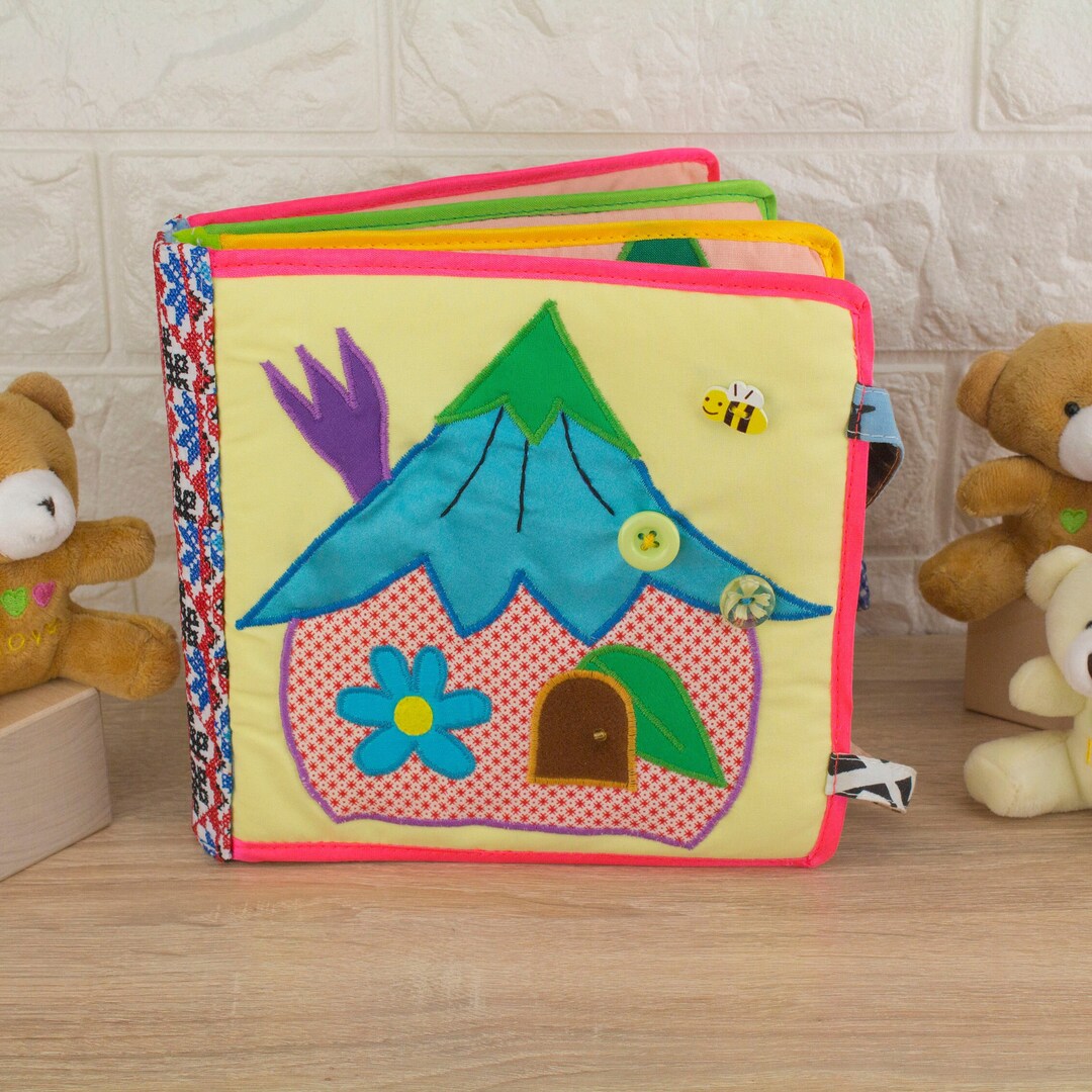 Soft Toddler Quiet Book Dollhouse, Montessori Busy Book 2 Year Old Girl ...