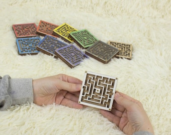 Montessori Wooden Maze for Homeschool Learning, Educational Toy